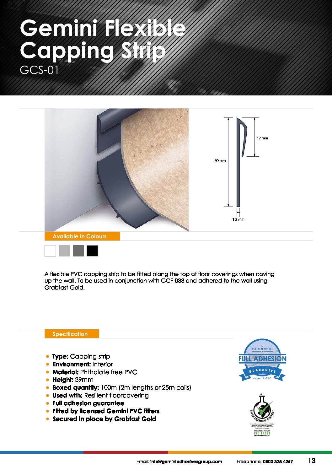 Gemini-Brochure-Capping & Coving Capping & Coving Accessories